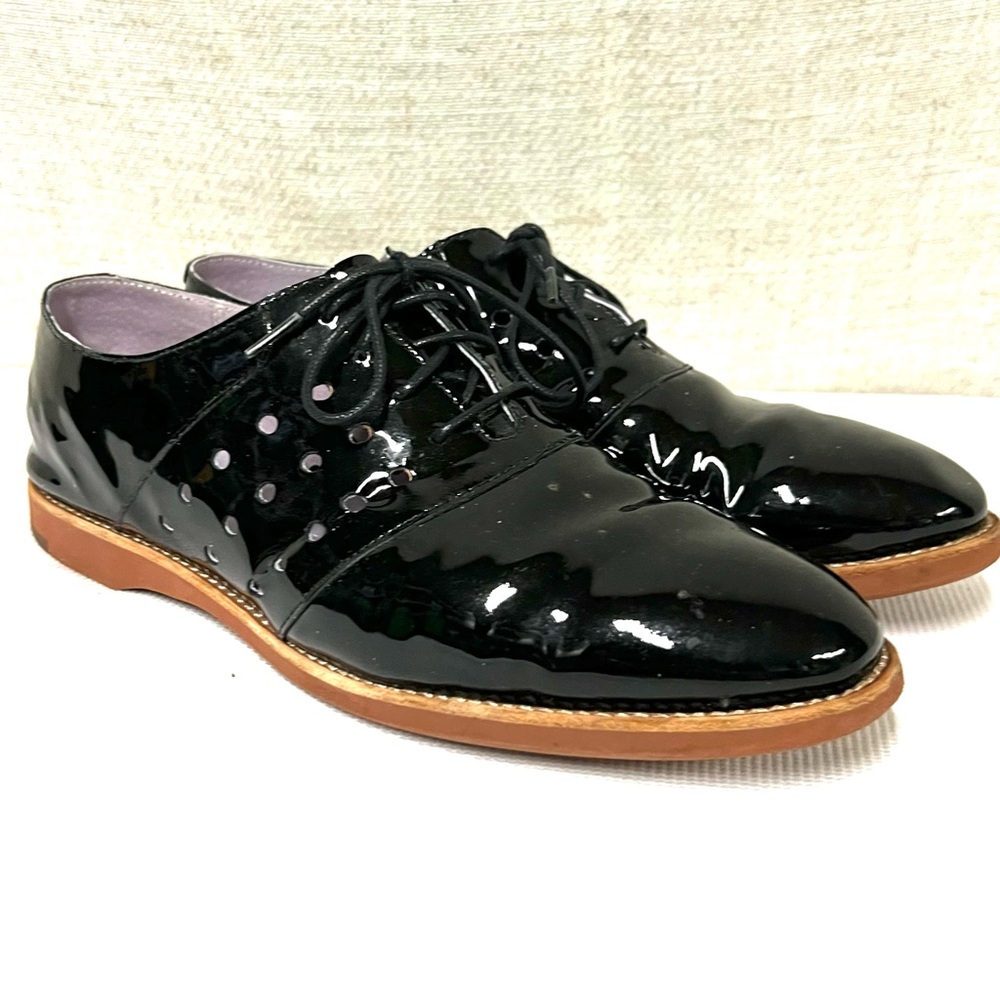 Johnston and Murphy patent leather oxfords